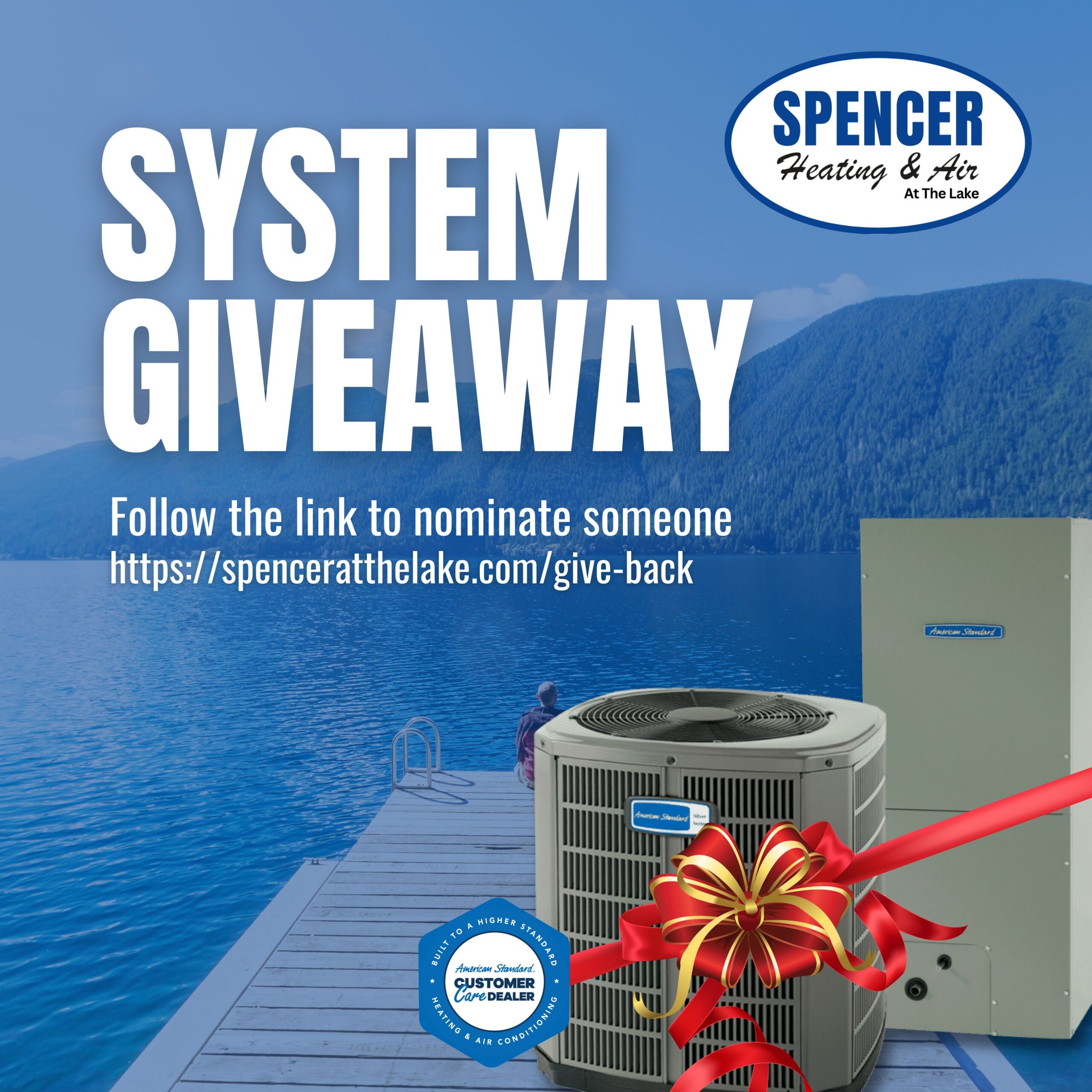Spencer At the Lake Gives Back: 3rd Annual HVAC System Giveaway
